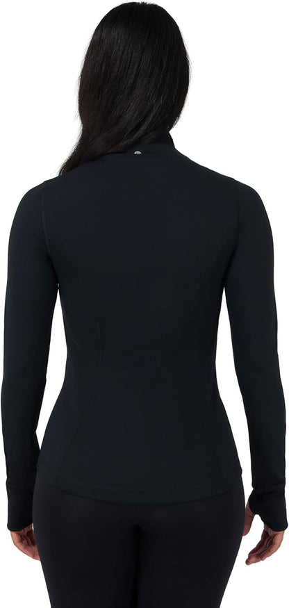 Full Zip Running Track Jacket Lightweight Athletic Slim Fit Jacket with Thumbholes